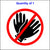 No Hands Sticker Do Not Touch.