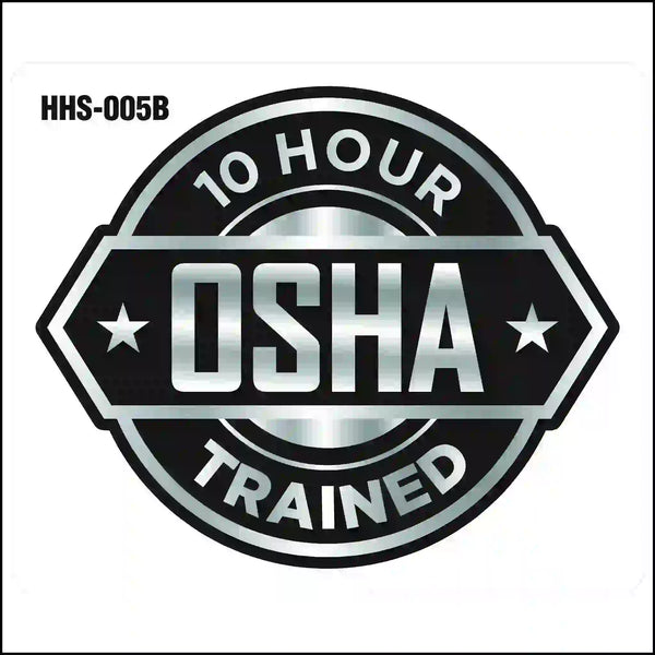 OSHA 10 Hard Hat Stickers - Crane Safety Stickers, Decals, labels, and ...