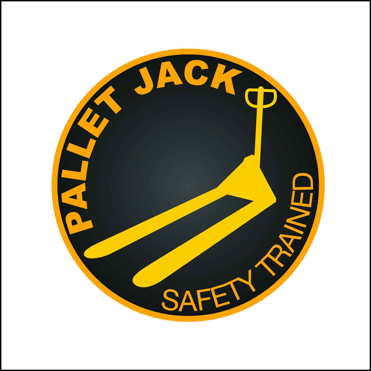 Pallet Jack Safety Trained Hard Hat Sticker