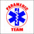 Red, White, and Blue Paramedic Team Sticker.