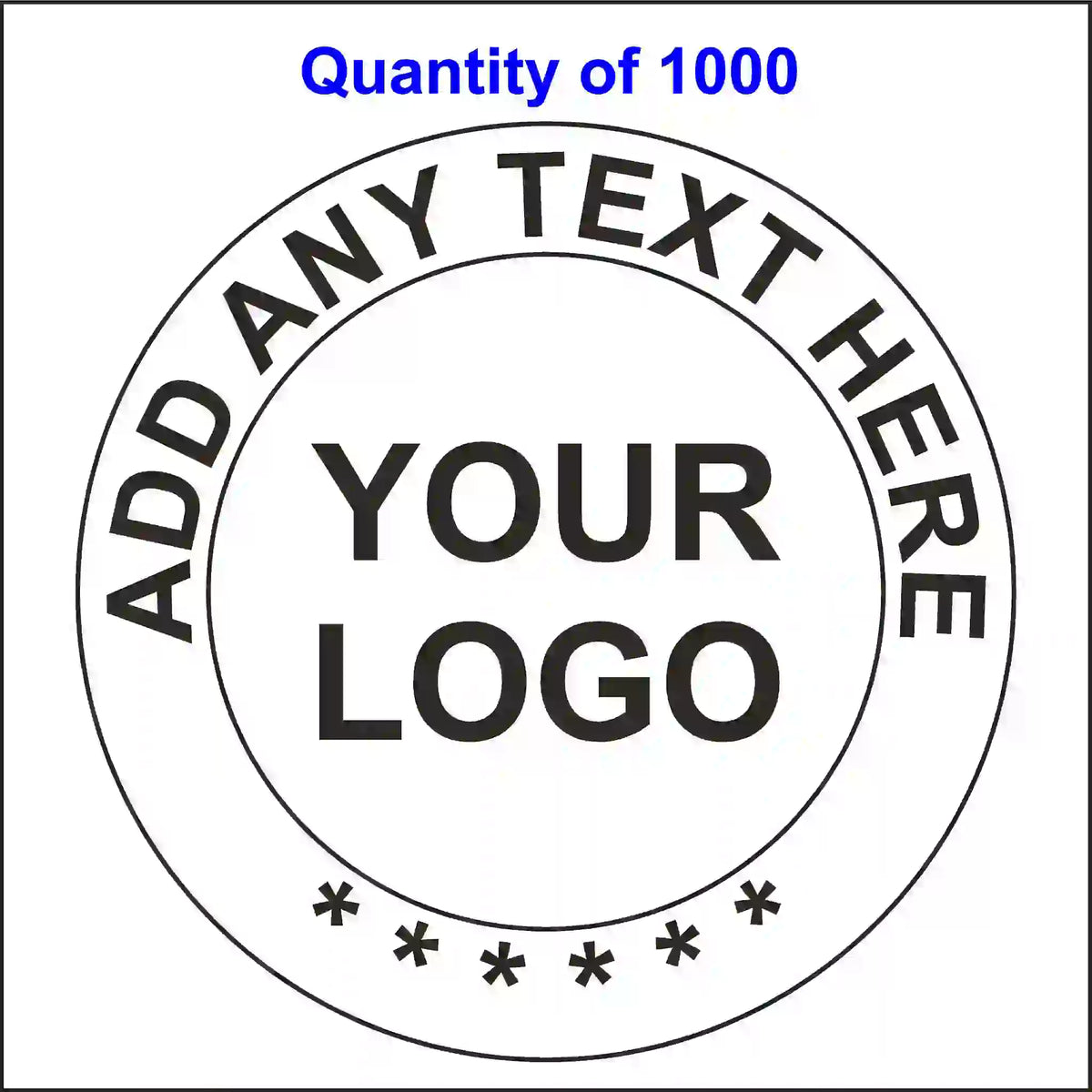 Hard hat sticker with custom text and logo