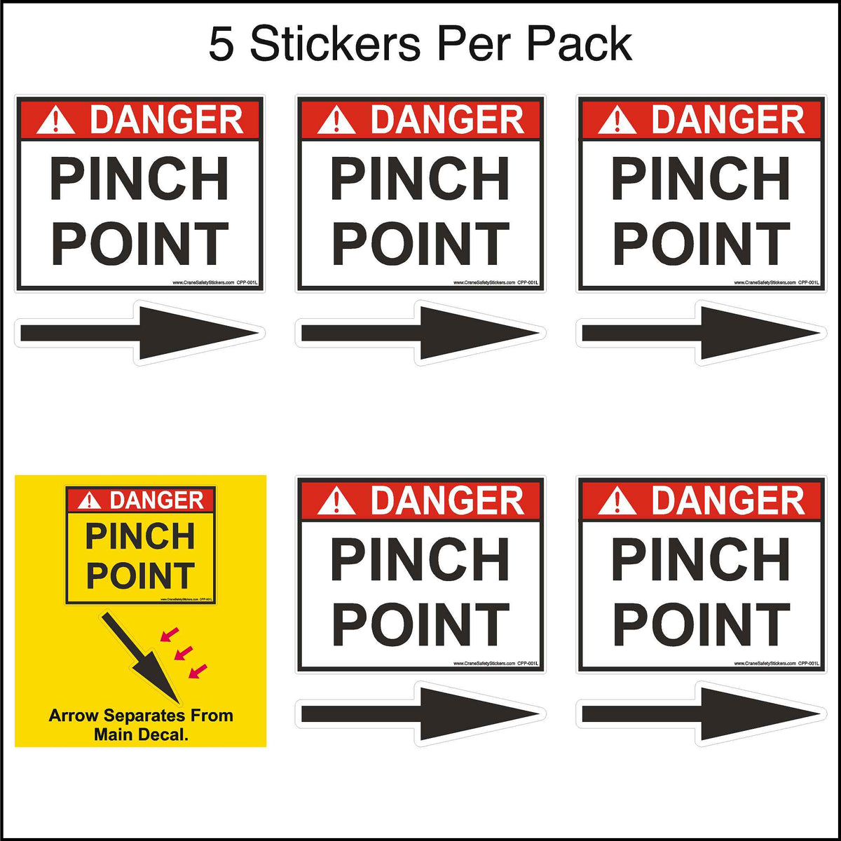 Pinch Point Decal pack of 5.