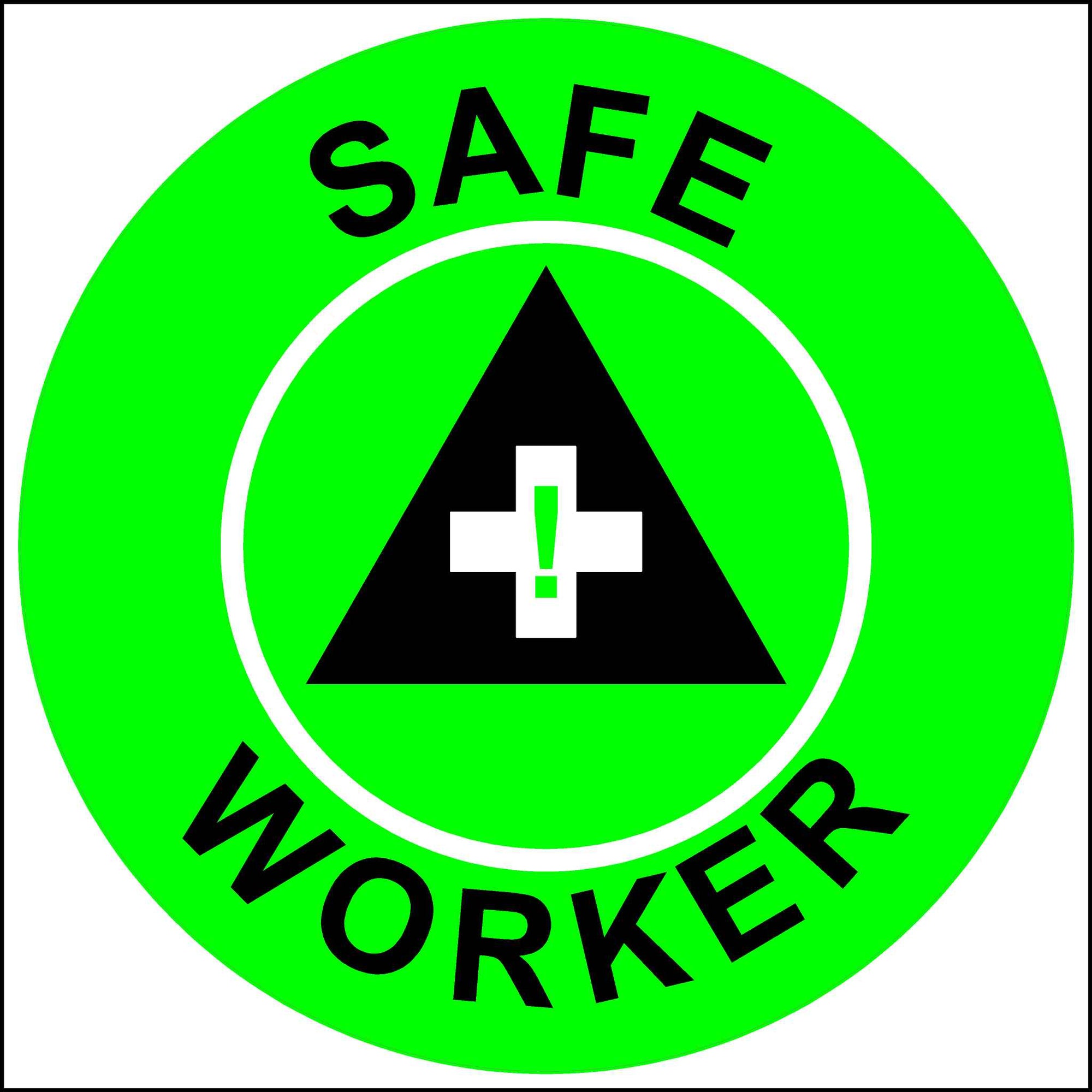 Safe Worker Hard Hat Sticker