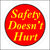 Yellow and Red in Color, Safety Doesn't Hurt Hard Hat Sticker.
