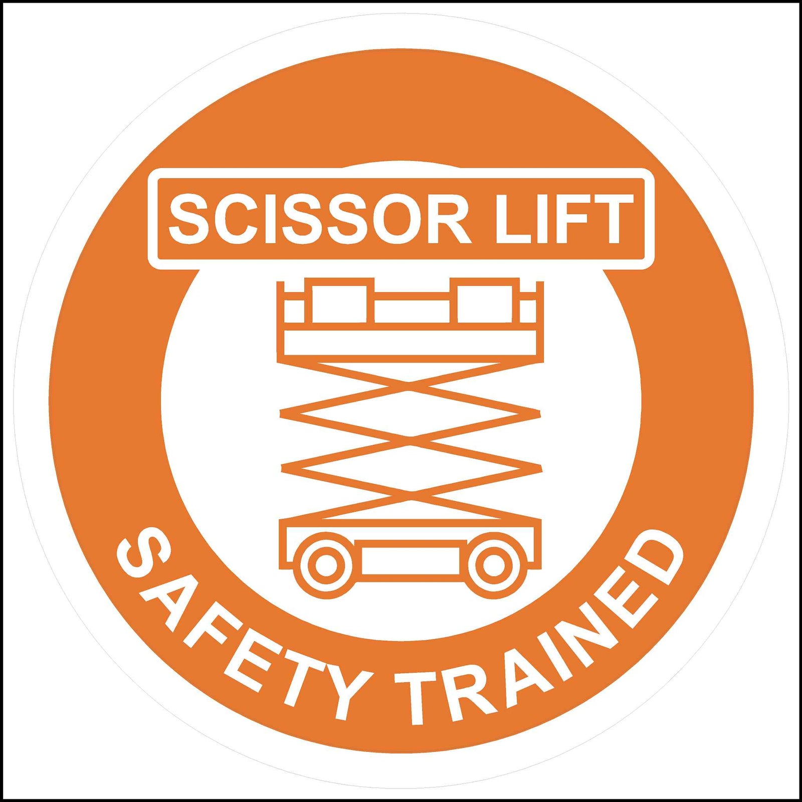 Scissor Lift Safety Decals & Sticker | OSHA Compliant - OSHA & ANSI ...