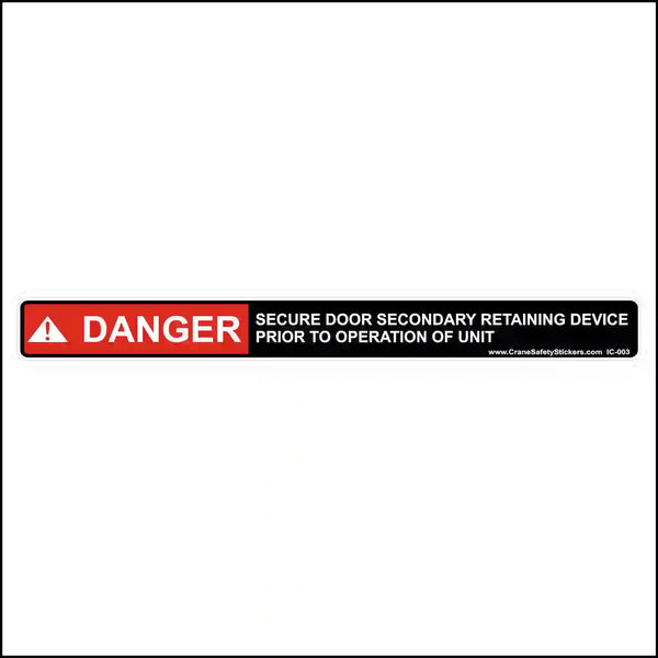Bucket Truck Latch Stickers: OSHA & ASME - Crane Safety Stickers ...