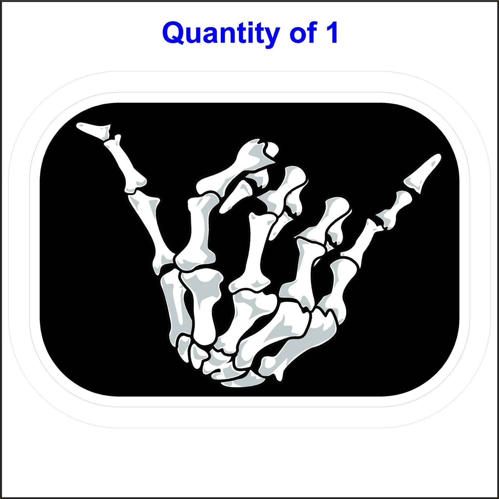 Skeleton Hang Loose Sticker or Shaka Sticker.