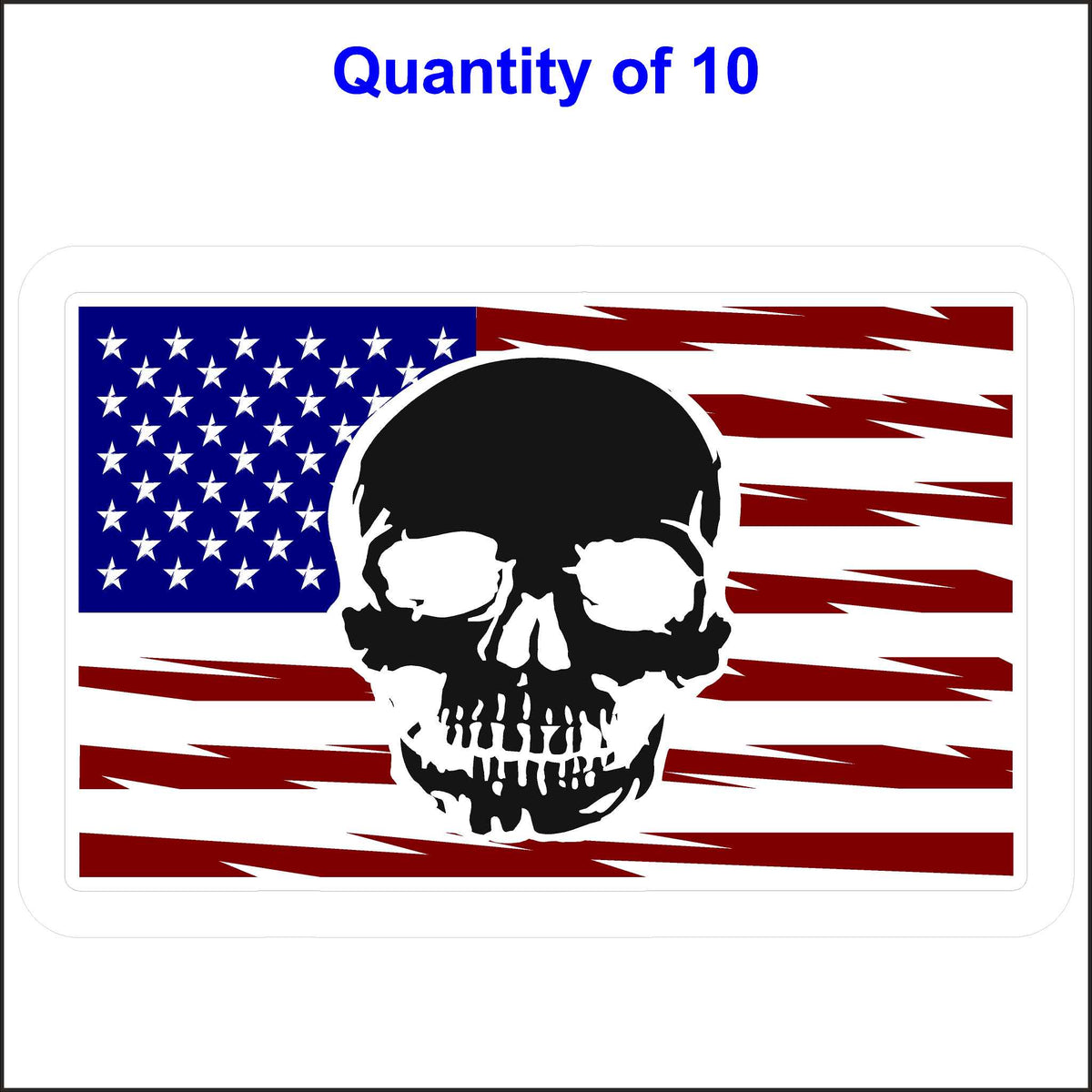 Skull Flag Decal. 10 Quantity.