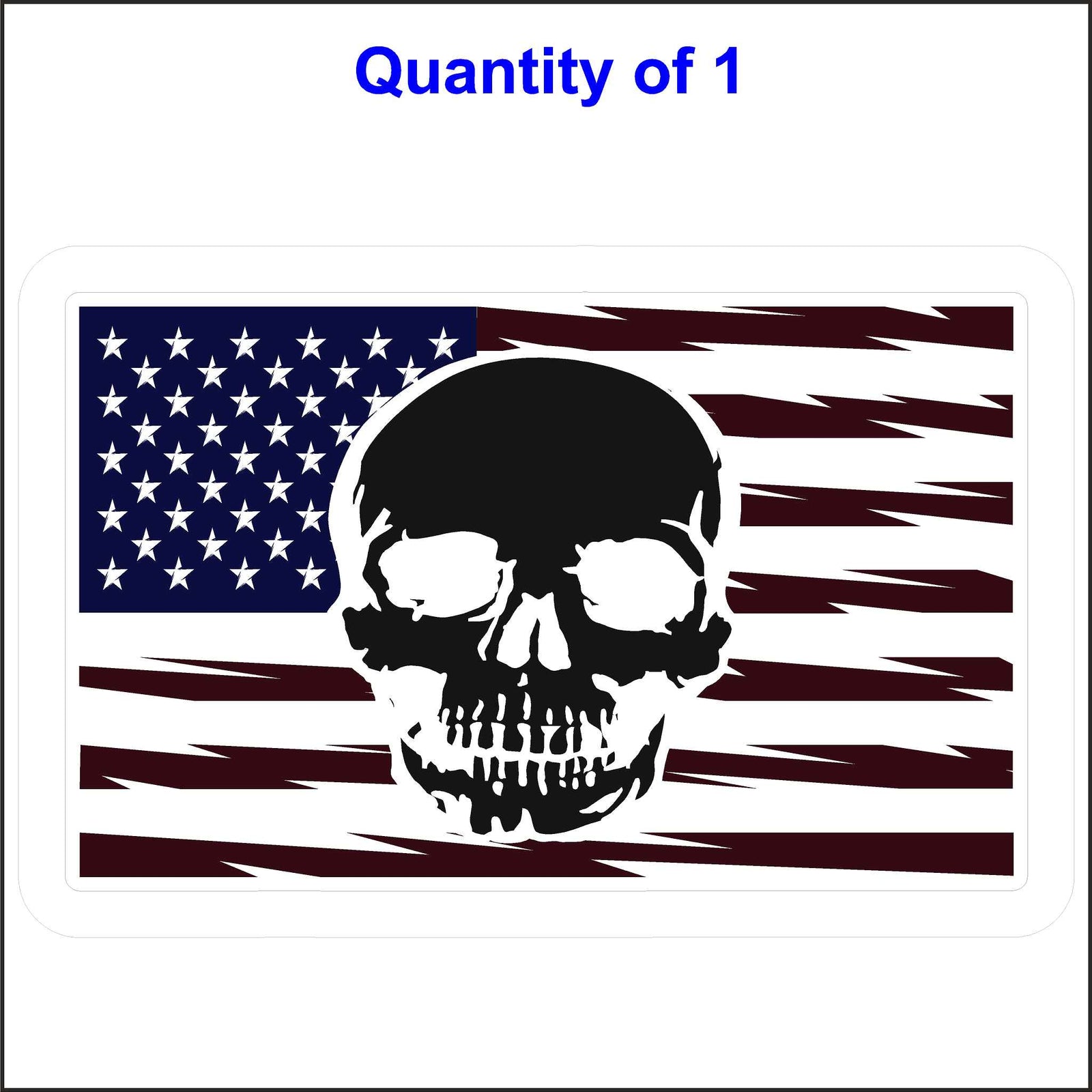 Skull on A Flag Sticker.