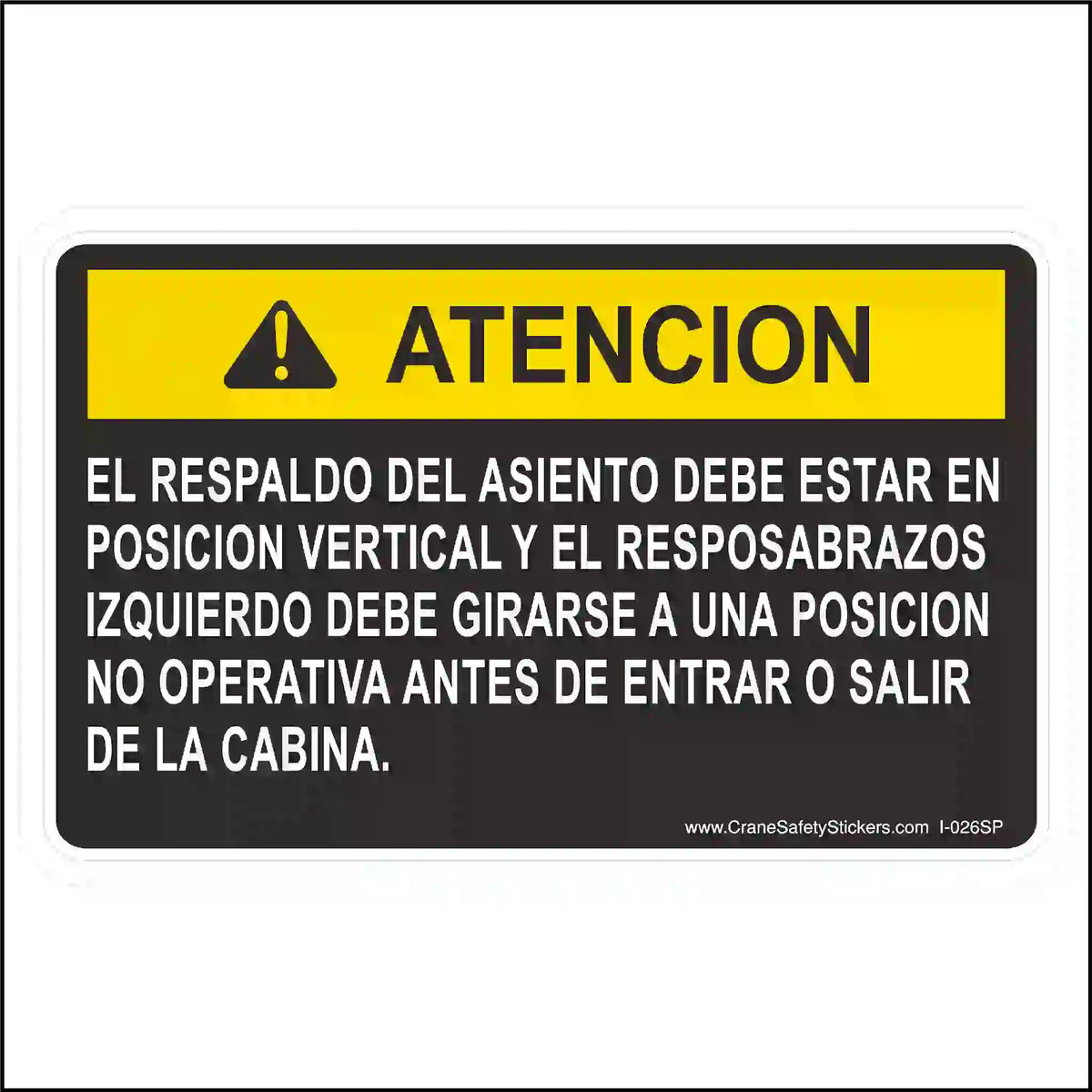 Spanish instructions: Keep seat back upright.