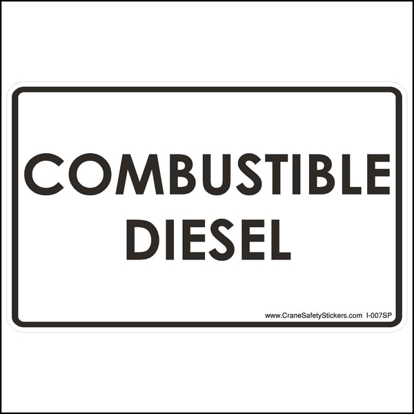 Spanish Safety Label Diesel Fuel COMBUSTIBLE DIESEL
