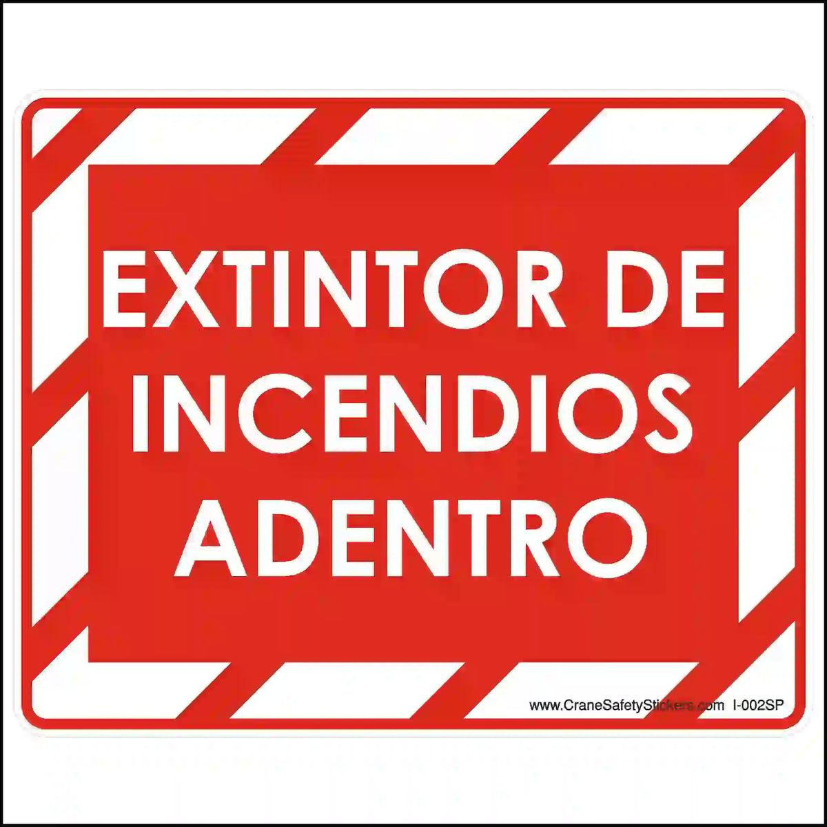 Spanish fire extinguisher location sticker