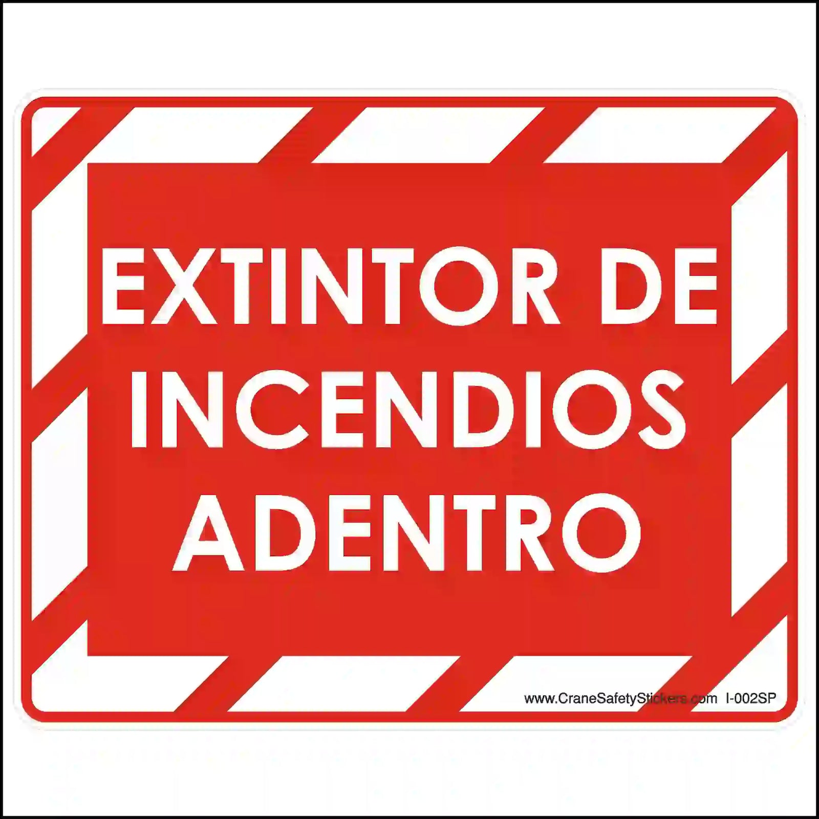 Spanish fire extinguisher location sticker
