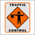 Orange, Black, and Gray Traffic Control Hard Hat Sticker