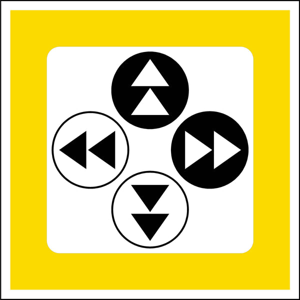Up Down Left Right Crane Directional Sticker - OSHA & ANSI-Compliant ...