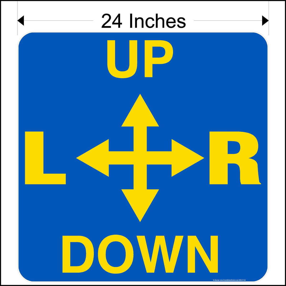 Up Down Left Right Overhead Crane Decal