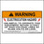 Small Electrocution Hazard Crane Decal Printed with; Unlawful To Operate Equipment Within 10 Feet Of High Voltage Lines of 50,000 Volts or Less.
